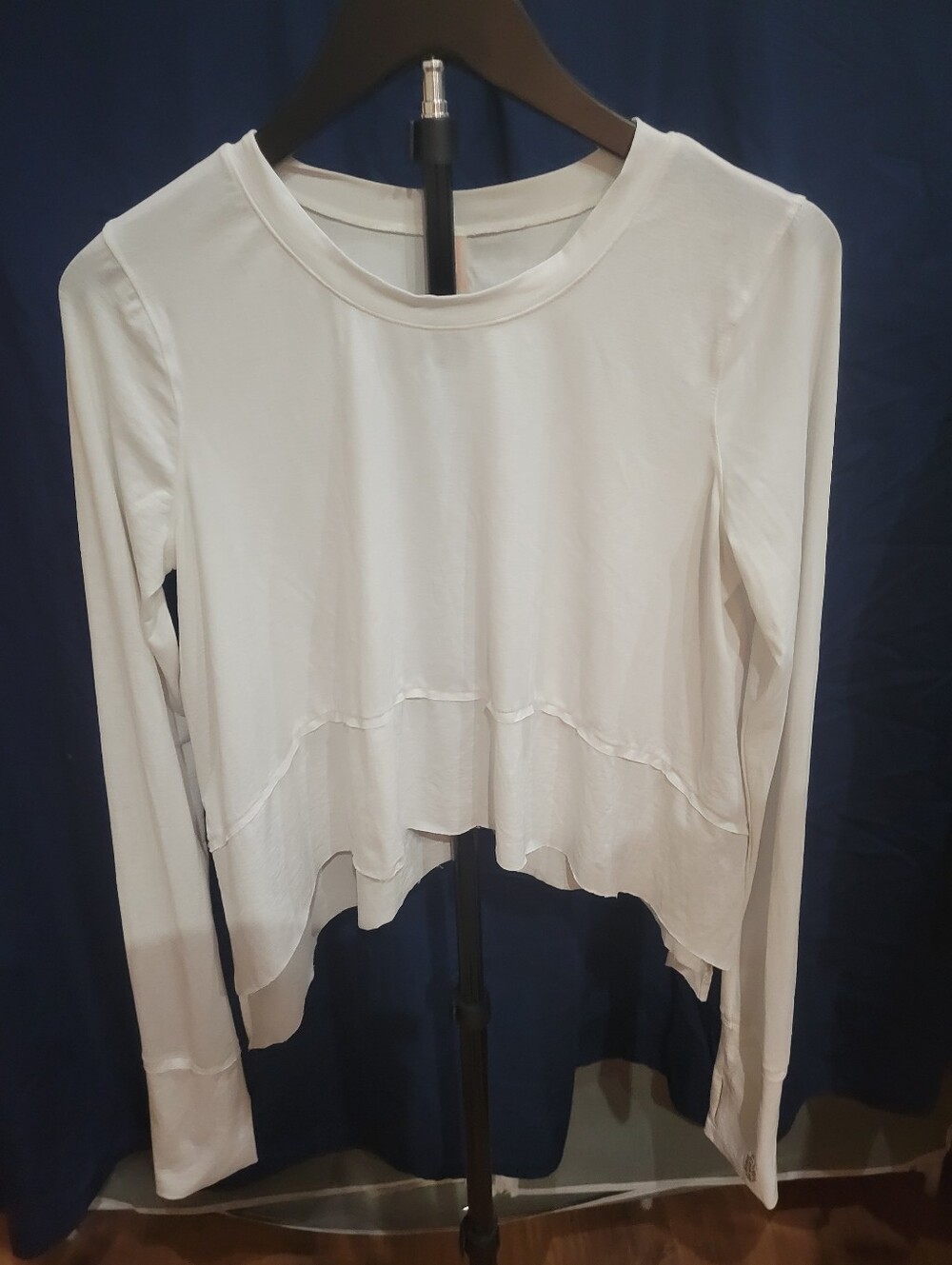 FP Movement Women's White Long-Sleeve Scoop Neck Top